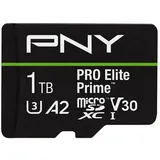 PNY Tarjeta microSDXC 1TB Pro Elite Prime Class 10 U3 V30 A2 + Adaptador SD - Hasta 200MB/s, Class 10, U3, V30, A2, 4K UHD, Full HD, UHS-I