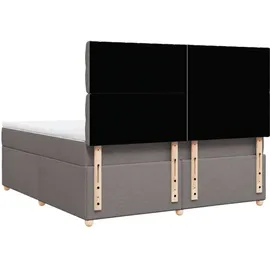 vidaXL Boxspringbett 180 x 200 cm Taupe