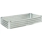 [en.casa] - Pflanzbeet Celano Hochbeet 180 x 90 x 30 cm Stahl Silber