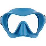 Cressi Rahmenlose Tauchmaske F1 - Beschlagfreie Glaslinse, Taucherbrille - Ergonomischer Silikonrand, Schnorchelmaske - Dry-Schnorchel & Schnorchelset - Blau - Maske