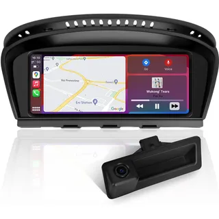 PEMP 8,8-Zoll-Linux-Bildschirm für BMW E60 E90 CCC CarPlay Nachrüstung Android Auto Mirror Link Autoradio Bluetooth-Videoplayer Headunit 2005-2010 mit Einer 720P-AHD-Kamera