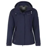 Dry Fashion Damen Funktionsjacke Norderney - Wasserdichte Outdoor-Jacke mit gestreiftem Innenfutter in Navy Größe 50 - 50