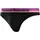 bruno banani String (Packung, 5 St.), mit Streifen Logo Webbund Gr. L, schwarz-blau, schwarz-pink, schwarz-mint, schwarz-gelb, schwarz-grau, - 25463552-L