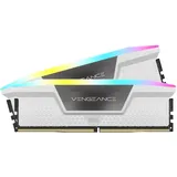 Corsair Vengeance RGB DDR5 RAM 32GB (2x16GB) Bis zu 6000MHz CL36 Intel XMP 3.0 Desktop-Arbeitsspeicher – Weiß (CMH32GX5M2B6000C36W)