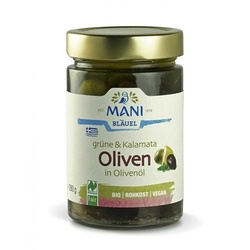 Mani Grüne & Kalamata Oliven in Olivenöl bio