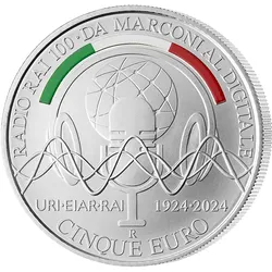 5-Euro-Münze "1. Radiosendung " 2024
