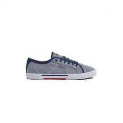 Pepe Jeans für Herren. PMS30817 Basic Sneakers Chambray blau (41), Stoff, Wohnung, Schnürsenkel, Lässig