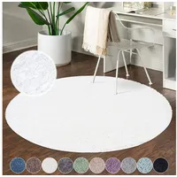 Carpet City Shaggy Hochflor Teppich - Rund 200 cm