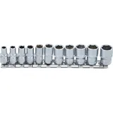 BGS 2433 | Steckschlüssel-Einsatz-Satz Sechskant | 11-tlg. | 6,3 mm (1/4") | Zollgrößen | CV-Stahl