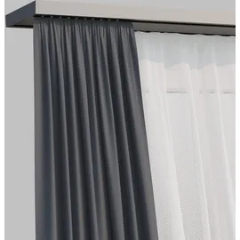 INDEKO Schienensystem INDEKO "Objektschiene", silber (silberfarben), L:250cm, Aluminium, Kunststoff, Gardinenstangen, Schienensystem, Innenlauf Gardinenschiene, Set inkl. Gleitern & Montagematerial