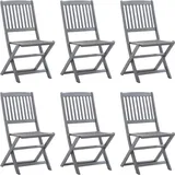 vidaXL Klappbare Gartenstühle 21,9 x 44,7 x 91 cm braun 4 St.