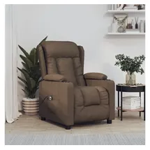 vidaXL Relaxsessel Elektrisch Polyester 96 x 99,5 x 0 cm Braun mit Fernbedienung