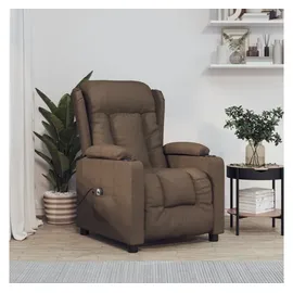 vidaXL Relaxsessel Elektrisch Polyester 96 x 99,5 x 0 cm Braun mit Fernbedienung