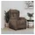 vidaXL Relaxsessel Elektrisch Polyester 96 x 99,5 x 0 cm Braun mit Fernbedienung