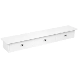 Songmics Wandregal 15 x 80 x 10 cm Weiß