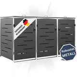 deluke Mülltonnenbox JAGU 115 x 207 x 77,5 cm anthrazit