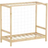 ML-Design Kinderbett Fußballtor 70 x 140 cm Kiefer naturbelassen beige