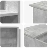 vidaXL Empfangstheke Betongrau 100x50x103,5 cm Holzwerkstoff