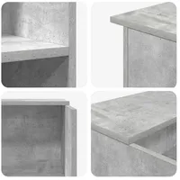 vidaXL Empfangstheke Betongrau 100x50x103,5 cm Holzwerkstoff