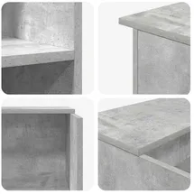 vidaXL Empfangstheke Betongrau 100x50x103,5 cm Holzwerkstoff