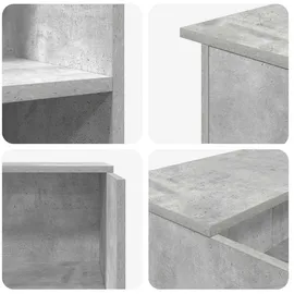 vidaXL Empfangstheke Betongrau 100x50x103,5 cm Holzwerkstoff