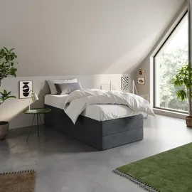 home collective Boxspringbett 100 x 200 cm H2 Anthrazit