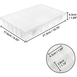 Belle Vous Sortierbox 27,3 x 17,6 x 4,3 cm 2-tlg. transparent