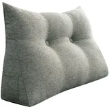Vercart - Großes Bettruhe Keilkissen, Lang Lesekissen, Dekoratives Kopfteilkissen, Dreieckiges Rückenkissen, Loungekissen für Tagesbett oder Couch,