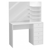 FMD Schminktisch MARL Schreibtisch in Weiß ca. 105 x 140 x 40 cm