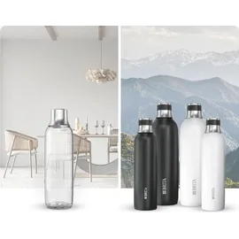 Brita Glasflasche für sodaTRIO Wassersprudler 1 l grau/transparent + 2er Pack