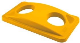Rubbermaid Slim Jim® Recycling-Deckel, austauschbar, Austauschbarer Recycling-Mülldeckel, Farbe: gelb