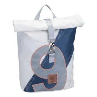 360° Taschen 360° Grad Möwe Wickel-Rucksack Segeltuch weiß-blau, Zahl hellgrau, / M