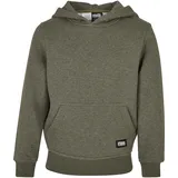 URBAN CLASSICS Basic Melange Kapuzenpullover Dark Green Melange 122-128 cm