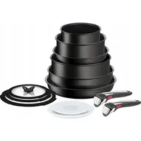 Tefal Ingenio Unlimited L39592, Frittierset, Schwarz, Aluminium, Schwarz, Thermo-Punkt, Keramik, Gas, Halogen, Induktion, Versiegelte Platte - Schwarz