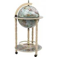 vidaXL Globus-Bar 47 x 47 x 47 cm Blau/Weiß