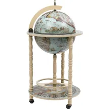 vidaXL Globus-Bar 47 x 47 x 47 cm Blau/Weiß