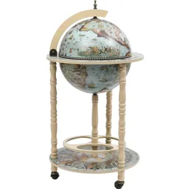 vidaXL Globus-Bar 47 x 47 x 47 cm Blau/Weiß