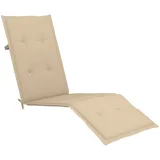 Gecheer Liegestuhl-Auflage Kissen Liegenauflage Stuhlauflage Auflage Deckchair Sonnenliege Liege Polster Sonnenliegen-Kissen Auflagen Polsterauflage (75+105) x 50 x 3 cm,Stoff (100% Polyester),Beige