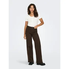 Only Jeans ONLMADISON BLUSH HW WIDE comfort/relaxed in Dark Brown Denim | Gr.: M/L30