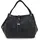 HARPA Schultertasche "UZAY", Damen, Gr. B/H/T: 12,5cm x 33cm x 38,5cm, schwarz, Lederimitat, unifarben, Taschen Schultertasche, mit dekorativer Troddel