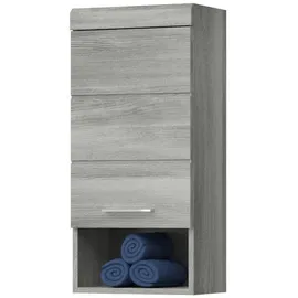 inn.furn Hängeschrank "Spirit" grau Rauchsilber Badschrank hängend 37 x 79 cm - Silber