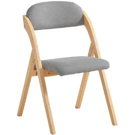 SoBuy Klappstuhl Küchenstuhl mit Gepolsterter Sitzfläche Und Lehne Grau Holz, 47x93x8 cm, Esszimmer, Stühle, Klappstühle