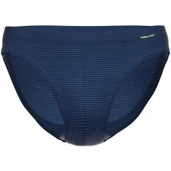 AMMANN Herren Slip - Jazz Pants Jeans, Feinripp, Softbund, Ton-in-Ton Streifen, Baumwollmischung Dunkelblau M