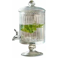 Loberon Getränkespender Makiya | Glaskaraffe Mit Zapfhahn | Kunstvoller