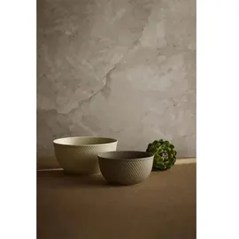 Lyngby Porcelæn Lyngby Dekoschale, Rhombe Earth Servierschale 22 cm, beige
