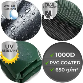 Vendomnia Abdeckplane 4 x 6 m Schwarz