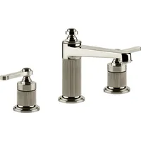 GESSI Venti20 3-Loch-Waschtischarmatur, mit Ablaufgarnitur, - Nickel