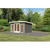 Karibu Gartenhaus Radeburg 2 3,69 x 3,09 m Terragrau