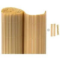 HEMERA Sichtschutzmatte PVC - Bambus - 220 x 300 cm - Zaunsichtschutz, Sichtschutzzaun, Balkonverkleidung, Zaunblende Garten Balkon Terrasse