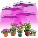4x Fiqops Pflanzenlampe LED Vollspektrum 45W 225LEDs Pflanzenlicht Pflanzenleuchte Wachstumslampe Grow Light für Zimmerpflanzen, Hydroponic, Indoor Seeding Veg Flower, Gemüse und Blumen